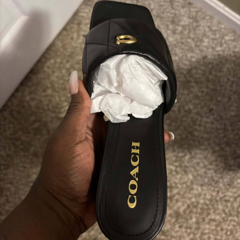 Black Coach sandals NEVER BEEN WORN size 7.5